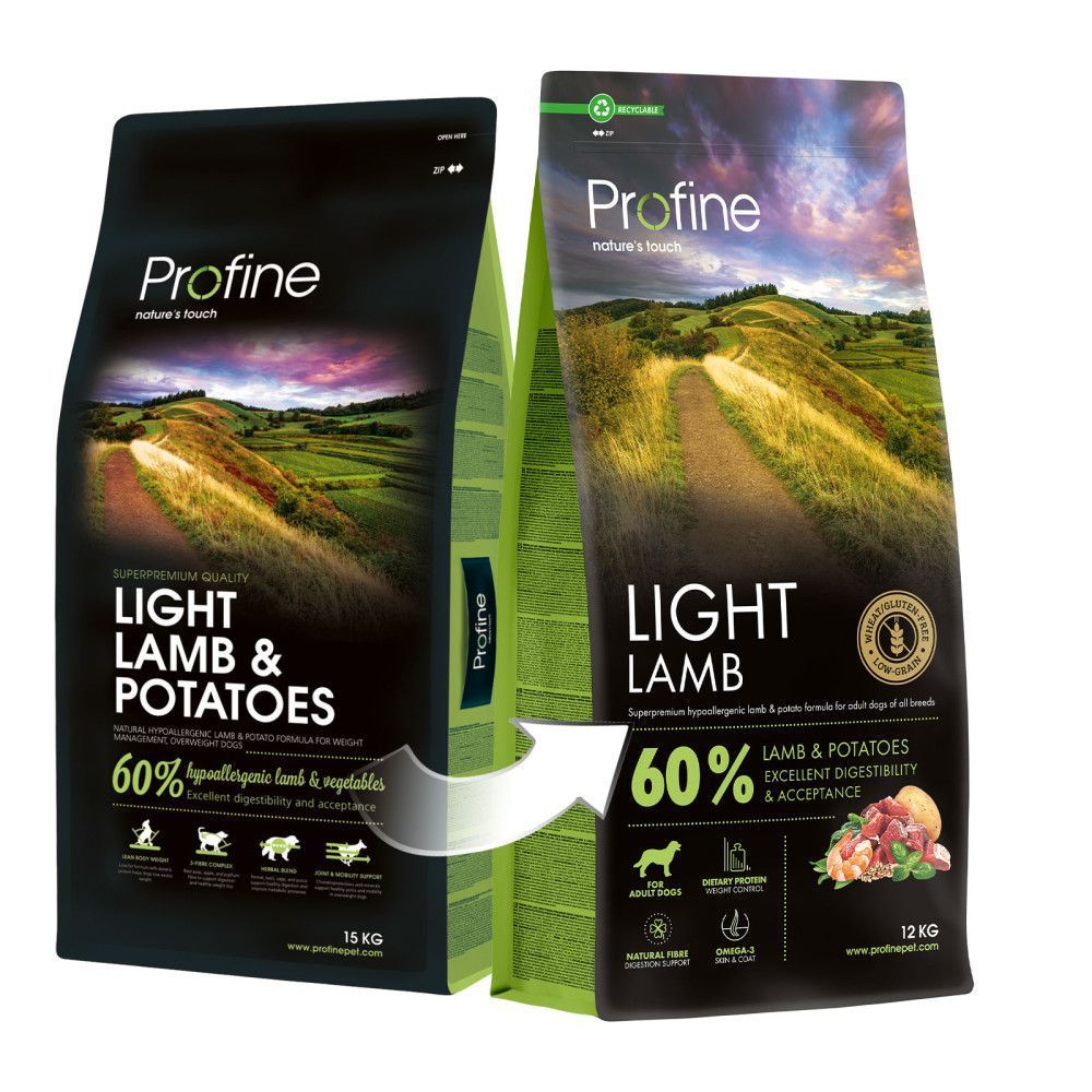 Cухий корм для собак Profine Light 12 кг - ягня та картопля