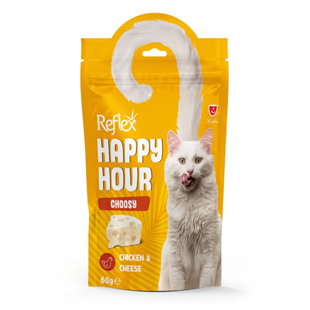 Лакомства для кошек Reflex Plus Happy Hour Choosy 60 г - курица и сыр Лакомства для кошек Reflex Plus Happy Hour Choosy 60 г - курица и сыр