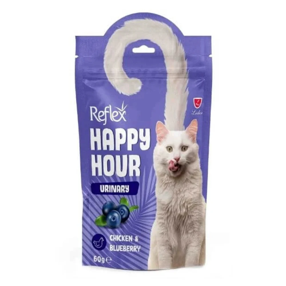 Лакомства для кошек Reflex Plus Happy Hour Urinary 60 г - курица и черника Лакомства для кошек Reflex Plus Happy Hour Urinary 60 г - курица и черника