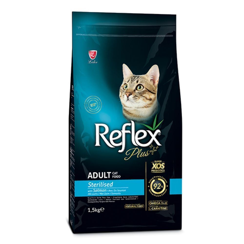 Сухий корм для котів Reflex Plus Adult Sterilised 1,5 кг - лосось Сухий корм для котів Reflex Plus Adult Sterilised 1,5 кг - лосось