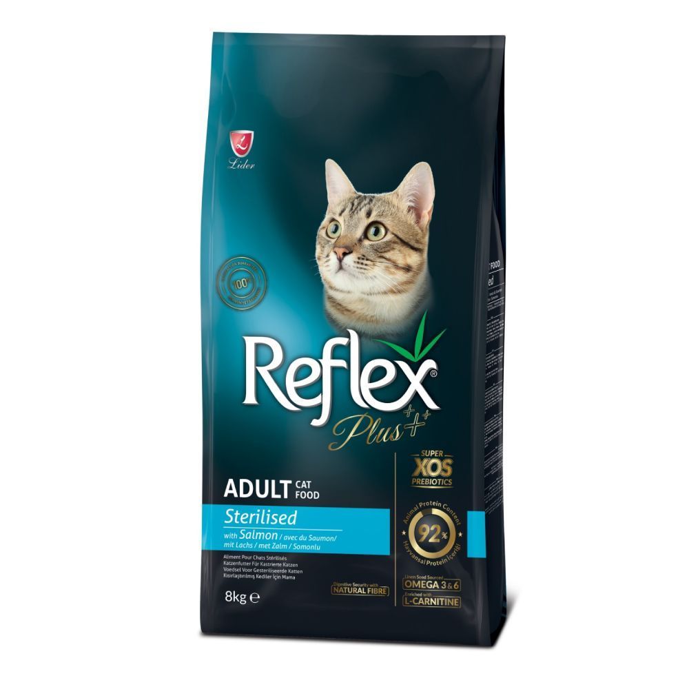 Сухий корм для котів Reflex Plus Adult Sterilised 8 кг - лосось Сухий корм для котів Reflex Plus Adult Sterilised 8 кг - лосось