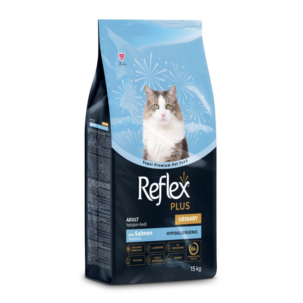 Сухий корм для котів Reflex Plus Adult Urinary Hypoallergenic 15 кг - лосось Сухий корм для котів Reflex Plus Adult Urinary Hypoallergenic 15 кг - лосось