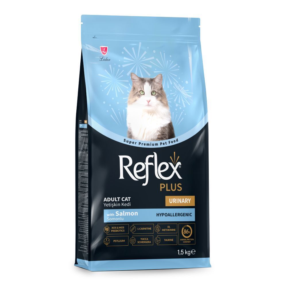 Сухой корм для кошек Reflex Plus Adult Urinary Hypoallergenic 1,5 кг - лосось Сухой корм для кошек Reflex Plus Adult Urinary Hypoallergenic 1,5 кг - лосось
