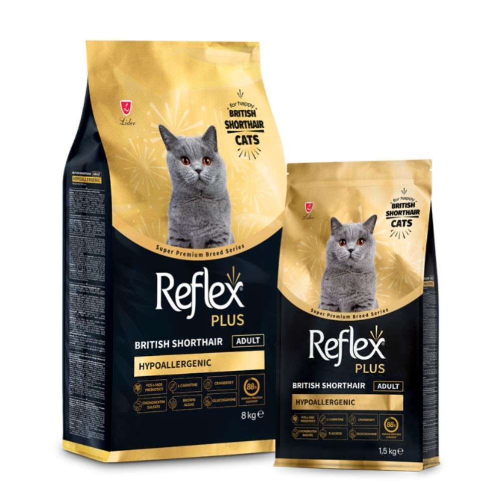 Сухий корм для котів Reflex Plus British Shorthair Adult Hypoallergenic 1,5 кг - курка Сухий корм для котів Reflex Plus British Shorthair Adult Hypoallergenic 1,5 кг - курка