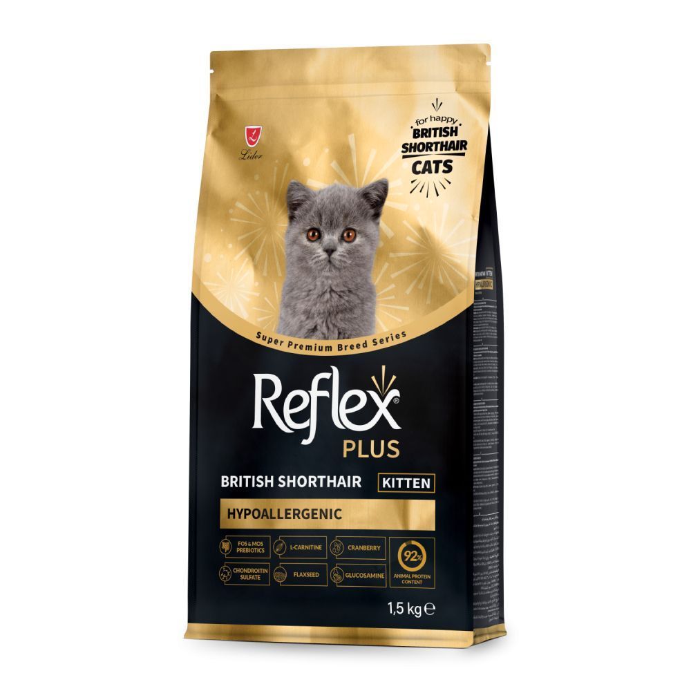 Сухий корм для кошенят Reflex Plus British Shorthair Kitten Hypoallergenic 1,5 кг - курка Сухий корм для кошенят Reflex Plus British Shorthair Kitten Hypoallergenic 1,5 кг - курка