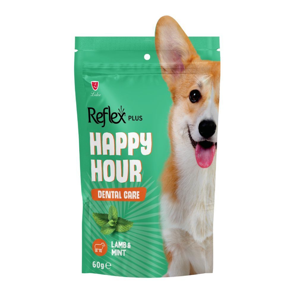 Лакомства для собак Reflex Plus Happy Hour Dental Care 60 г - ягненок и мята Лакомства для собак Reflex Plus Happy Hour Dental Care 60 г - ягненок и мята