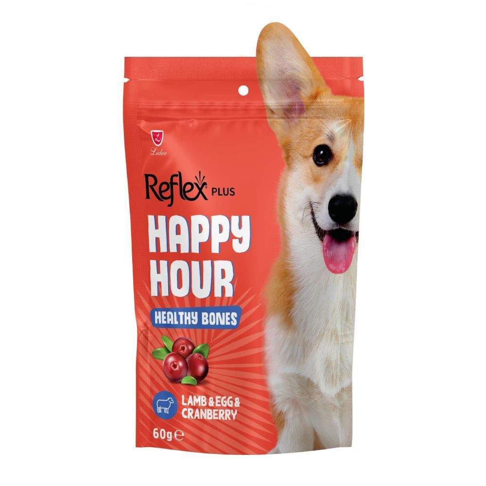 Лакомства для собак Reflex Plus Happy Hour Healthy Bones 60 г - ягненок, яйца и клюква Лакомства для собак Reflex Plus Happy Hour Healthy Bones 60 г - ягненок, яйца и клюква
