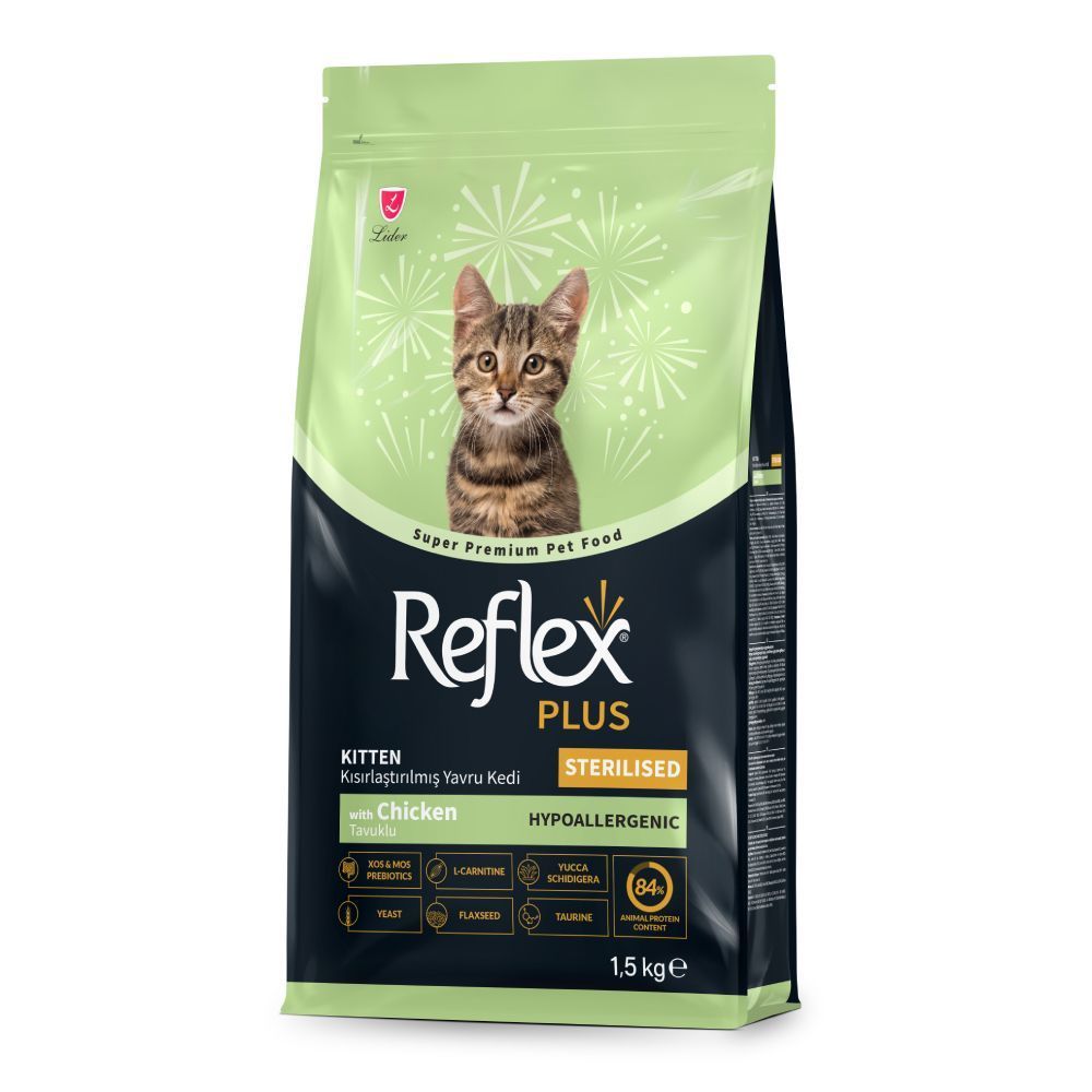Сухий корм для кошенят Reflex Plus Kitten Sterilised 1,5 кг - курка