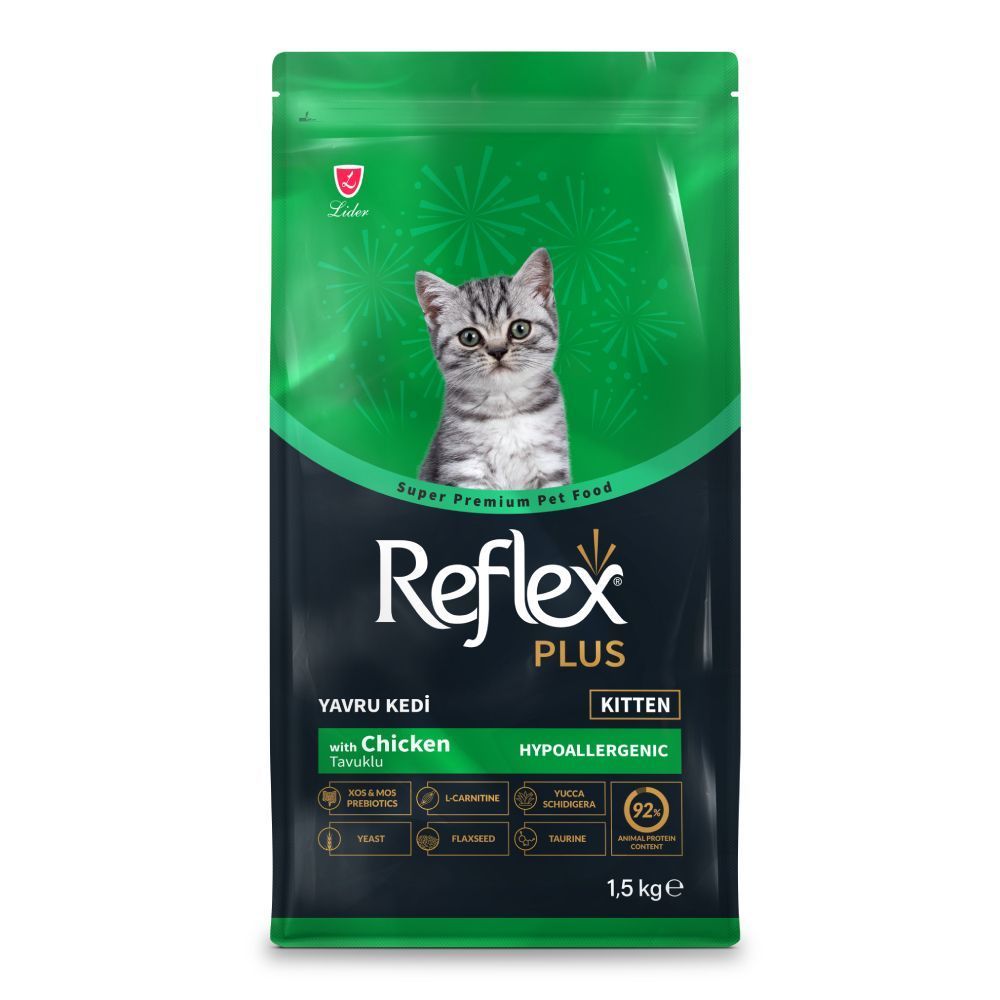 Сухой корм для котят Reflex Plus Kitten Hypoallergenic 1,5 кг - курица Сухой корм для котят Reflex Plus Kitten Hypoallergenic 1,5 кг - курица