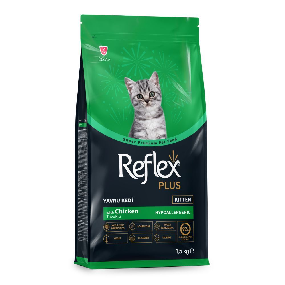 Сухой корм для котят Reflex Plus Kitten Hypoallergenic 1,5 кг - курица Сухой корм для котят Reflex Plus Kitten Hypoallergenic 1,5 кг - курица