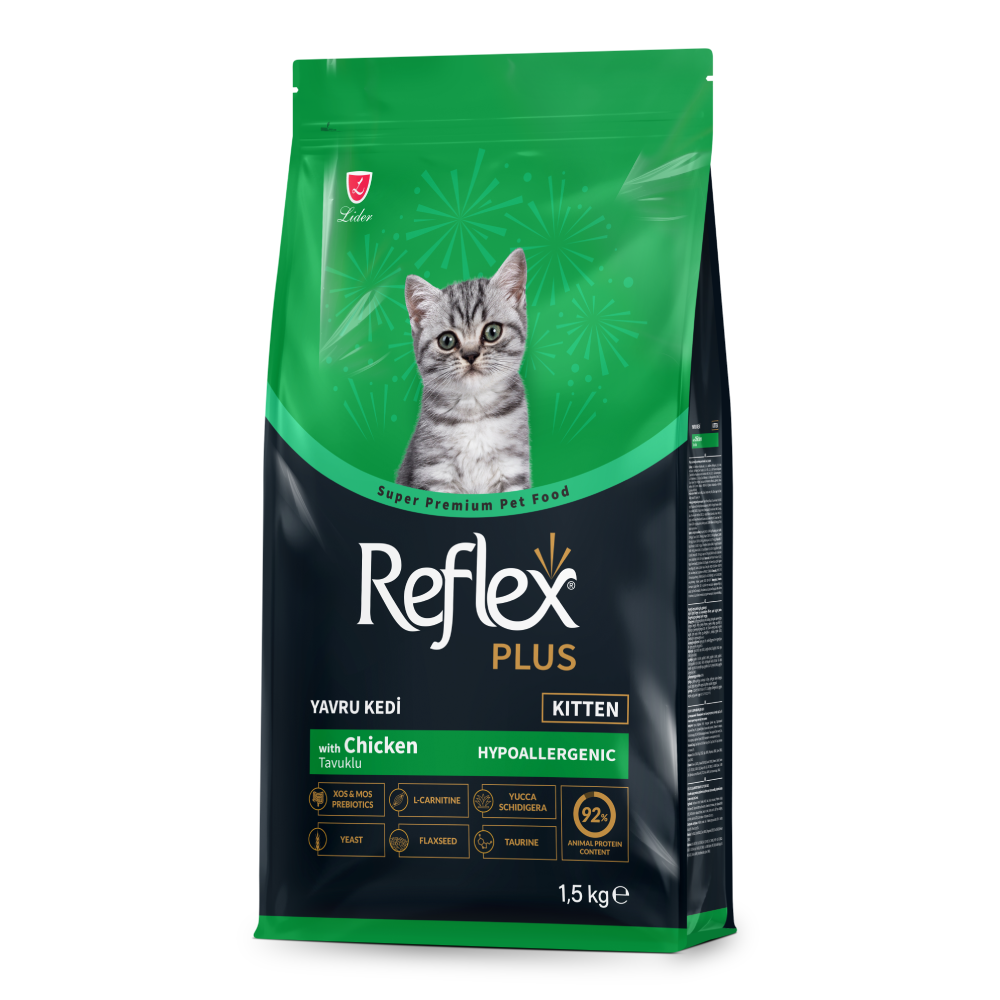 Сухой корм для котят Reflex Plus Kitten Hypoallergenic 1,5 кг - курица Сухой корм для котят Reflex Plus Kitten Hypoallergenic 1,5 кг - курица