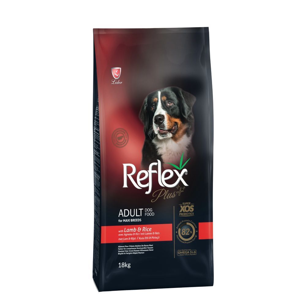 Сухий корм для собак Reflex Plus Maxi Breeds Adult 18 кг - ягня та рис Сухий корм для собак Reflex Plus Maxi Breeds Adult 18 кг - ягня та рис
