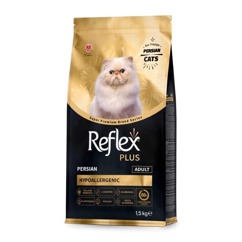Сухий корм для котів Reflex Plus Persian Adult Hypoallergenic 1,5 кг - курка Сухий корм для котів Reflex Plus Persian Adult Hypoallergenic 1,5 кг - курка