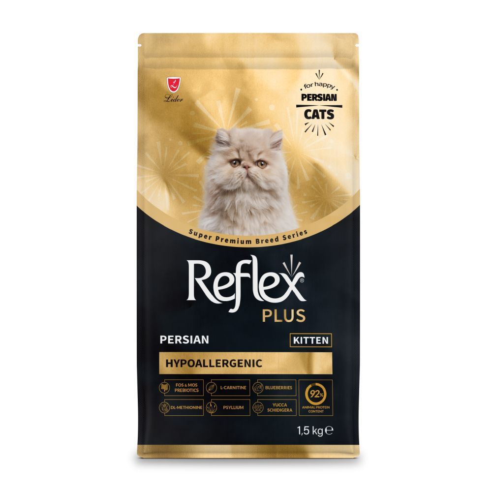 Сухий корм для кошенят Reflex Plus Persian Kitten Hypoallergenic 1,5 кг - курка Сухий корм для кошенят Reflex Plus Persian Kitten Hypoallergenic 1,5 кг - курка