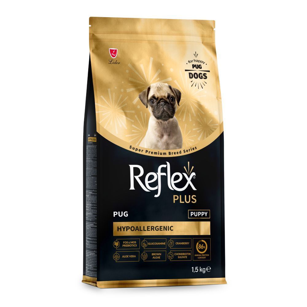 Сухий корм для цуценят Reflex Plus Pug Puppy 1,5 кг - курка Сухий корм для цуценят Reflex Plus Pug Puppy 1,5 кг - курка