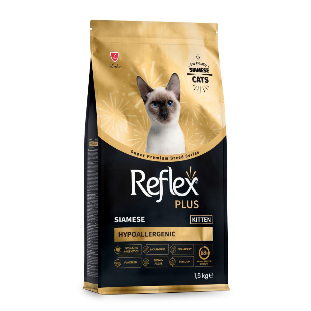 Сухий корм для кошенят Reflex Plus Siamese Kitten Hypoallergenic 1,5 кг - курка Сухий корм для кошенят Reflex Plus Siamese Kitten Hypoallergenic 1,5 кг - курка
