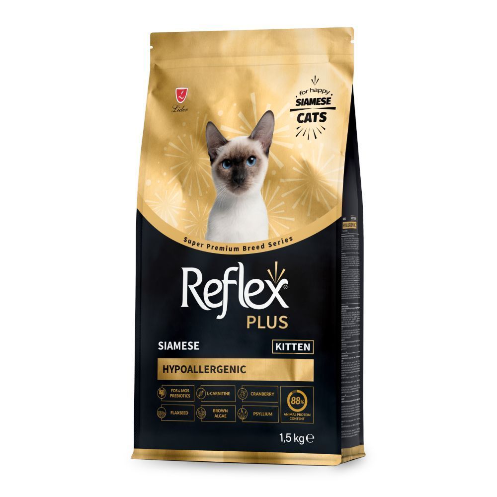Сухий корм для кошенят Reflex Plus Siamese Kitten Hypoallergenic 1,5 кг - курка Сухий корм для кошенят Reflex Plus Siamese Kitten Hypoallergenic 1,5 кг - курка