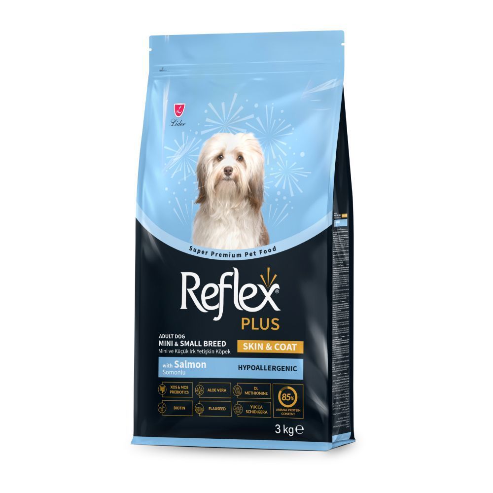 Сухий корм для собак Reflex Plus Skin & Coat Mini & Small Breed Adult 3 кг - лосось Сухий корм для собак Reflex Plus Skin & Coat Mini & Small Breed Adult 3 кг - лосось