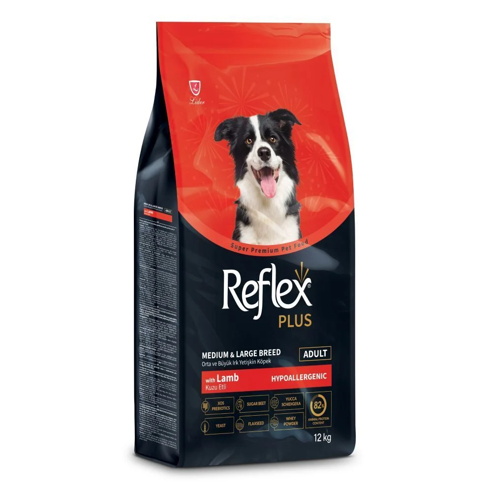 Сухой корм для собак Reflex Plus Adult Medium Large Breed Hypoallergenic 12 кг - ягня Сухой корм для собак Reflex Plus Adult Medium Large Breed Hypoallergenic 12 кг - ягня