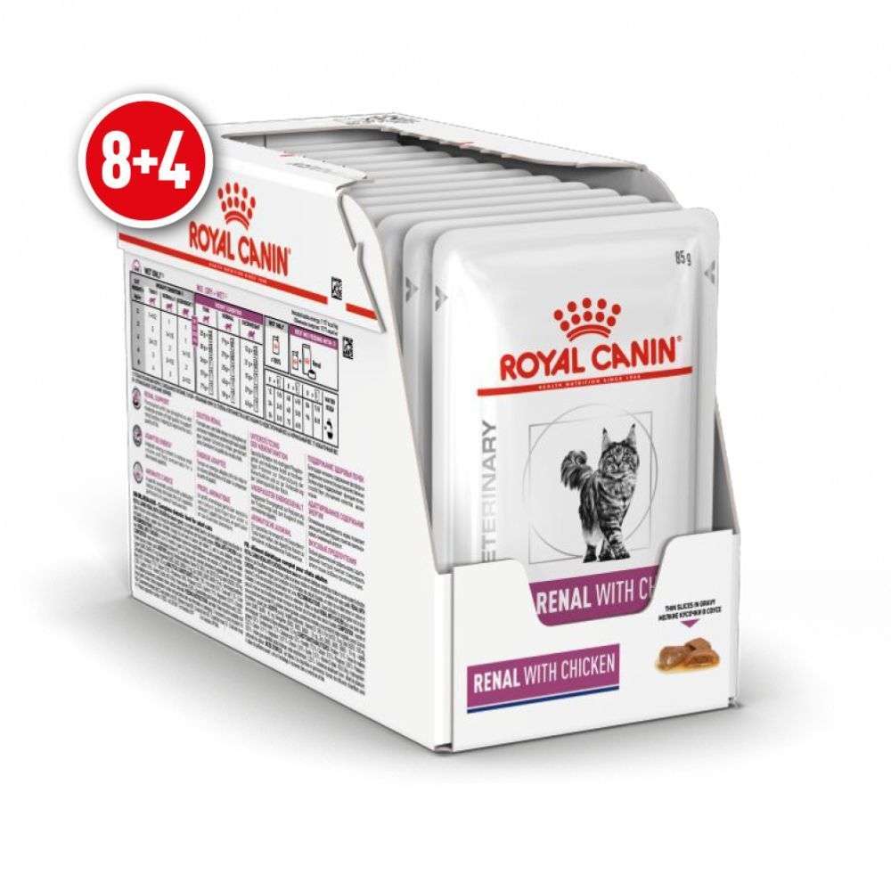 Royal Canin Renal набор влажного корма для кошек 12 шт х 85 г - курица