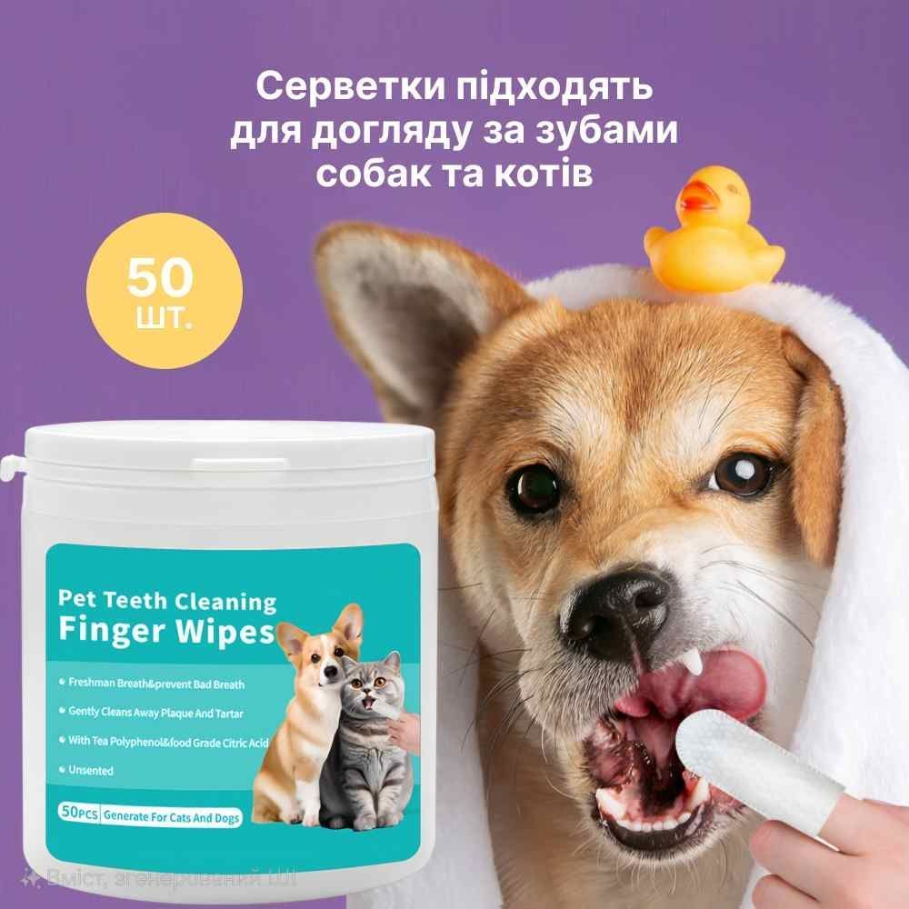 Xumo серветки для чищення зубів собак 50 шт Xumo серветки для чищення зубів собак 50 шт