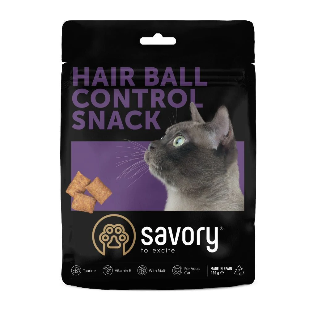 Ласощі для котів Savory Hair Ball Control Snack 180 г - курка Ласощі для котів Savory Hair Ball Control Snack 180 г - курка