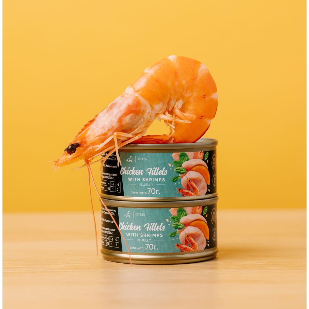 Вологий корм для кошенят Savory Kitten 70 г - курка та креветка Вологий корм для кошенят Savory Kitten 70 г - курка та креветка