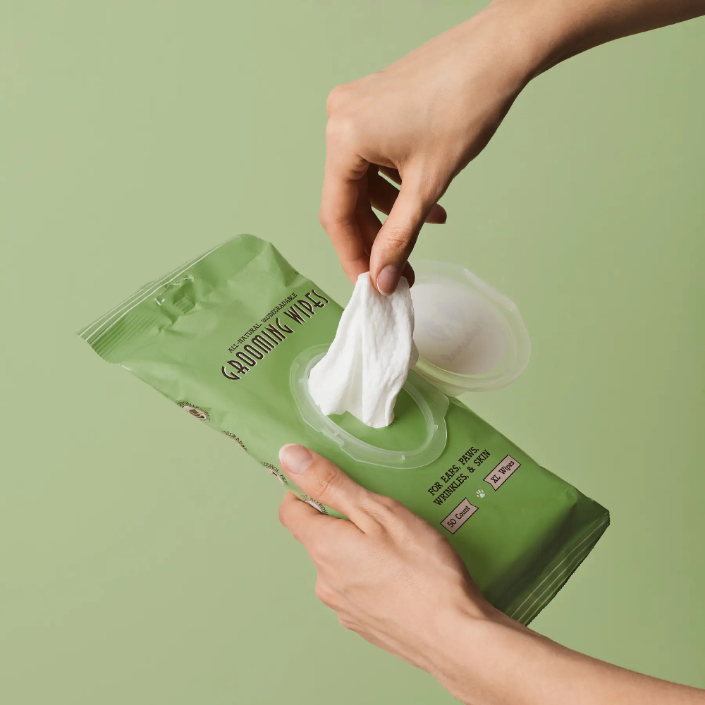 Салфетки для собак Natural Dog Company Grooming Wipes XL 50 шт Салфетки для собак Natural Dog Company Grooming Wipes XL 50 шт
