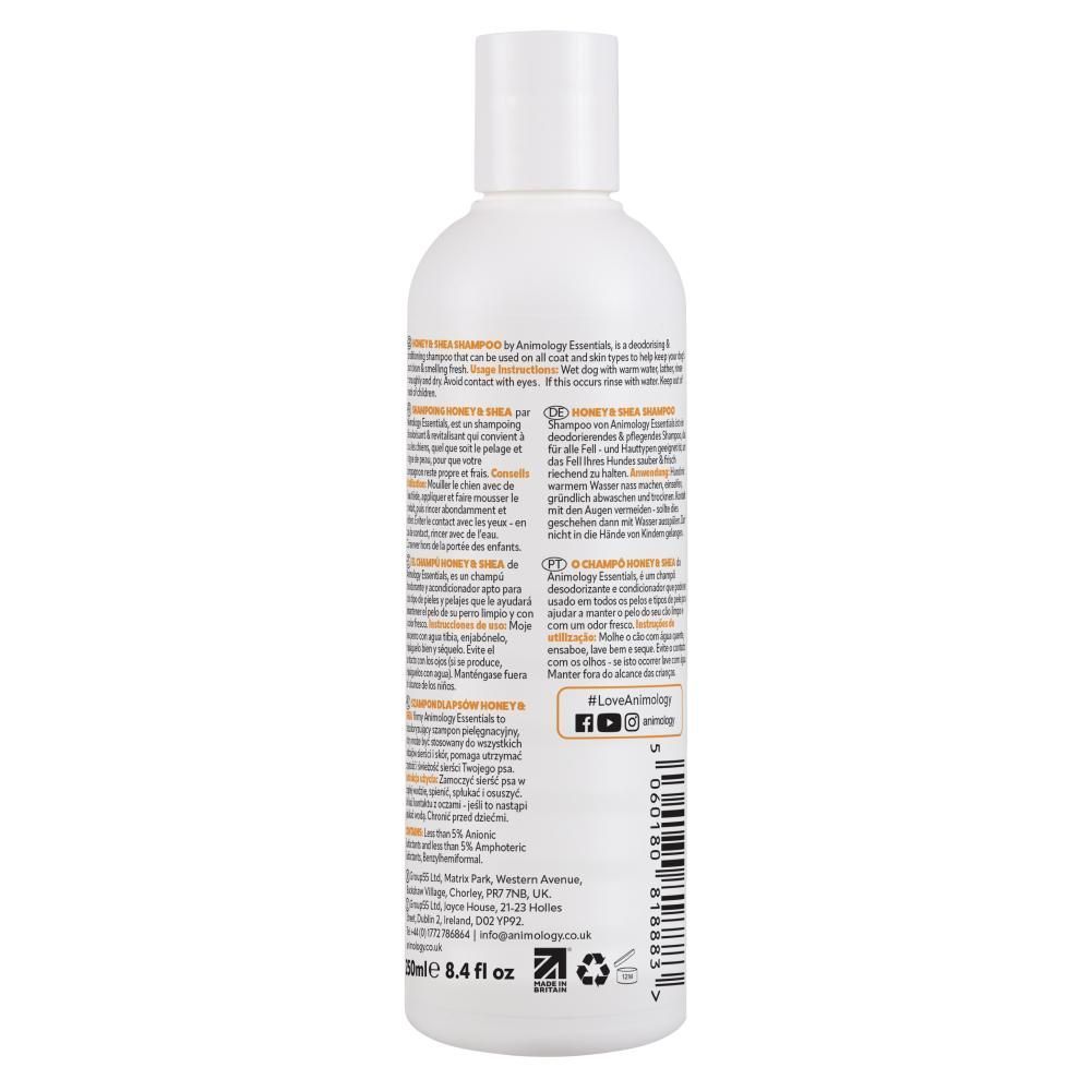 Шампунь дезодоруючий для собак Animology Essentials Honey and Shea 250 мл
