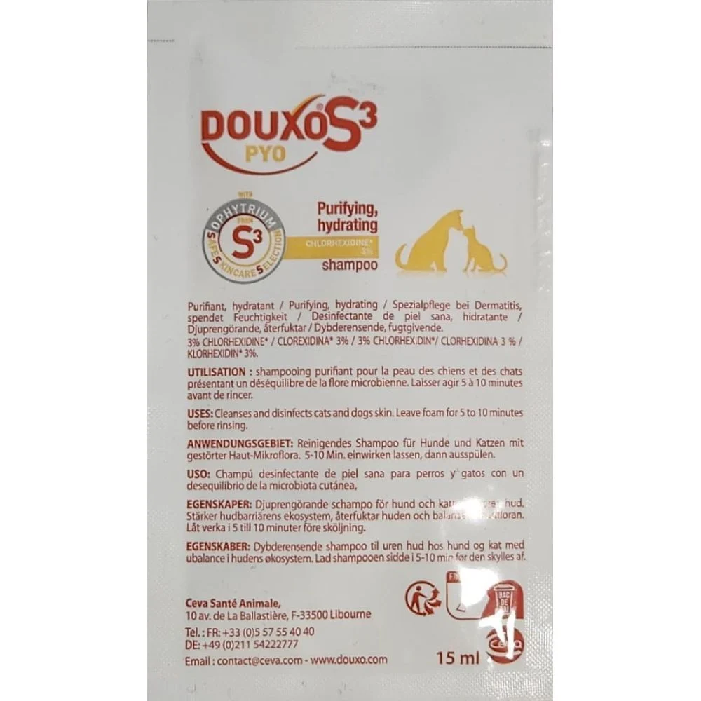 Шампунь для собак Ceva Sante Douxo S3 Pyo 15 мл