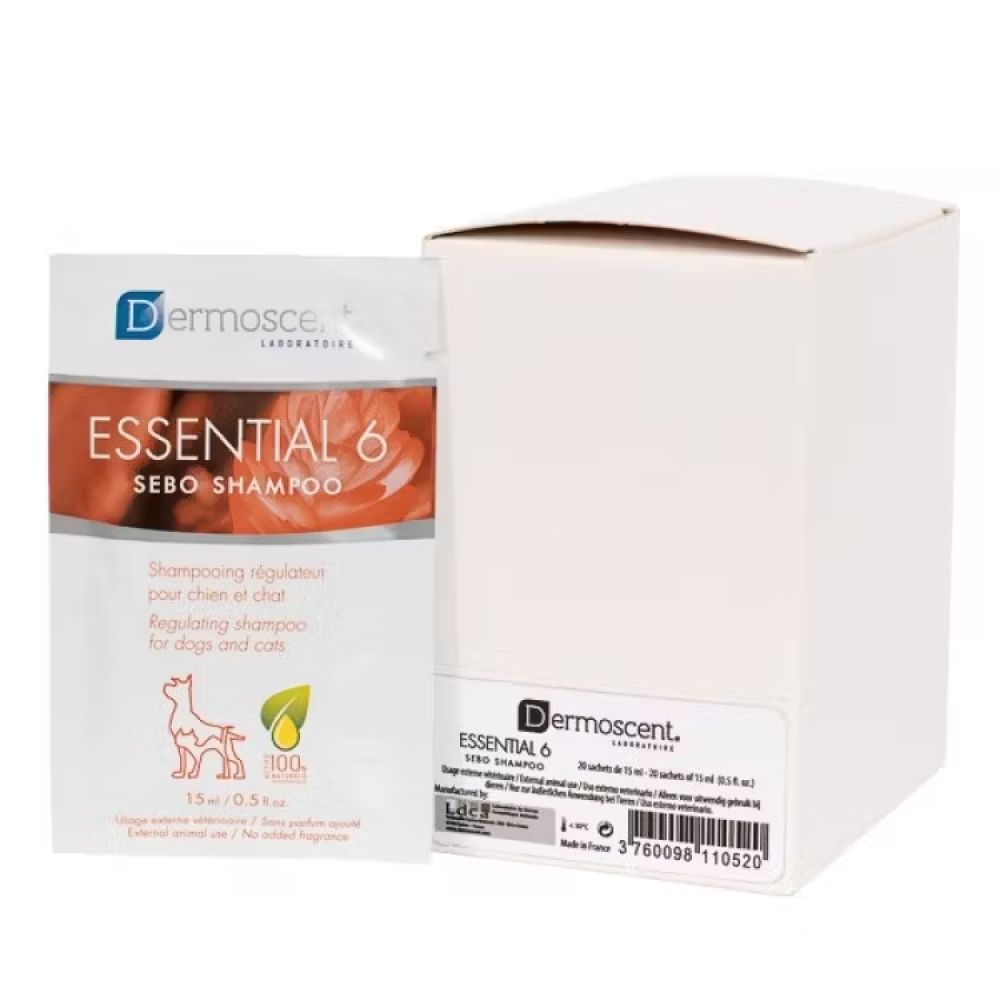 Шампунь Dermoscent Essential-6 Sebo Shampoo 20 шт/15 мл (догляд за шкірою та шерстю)