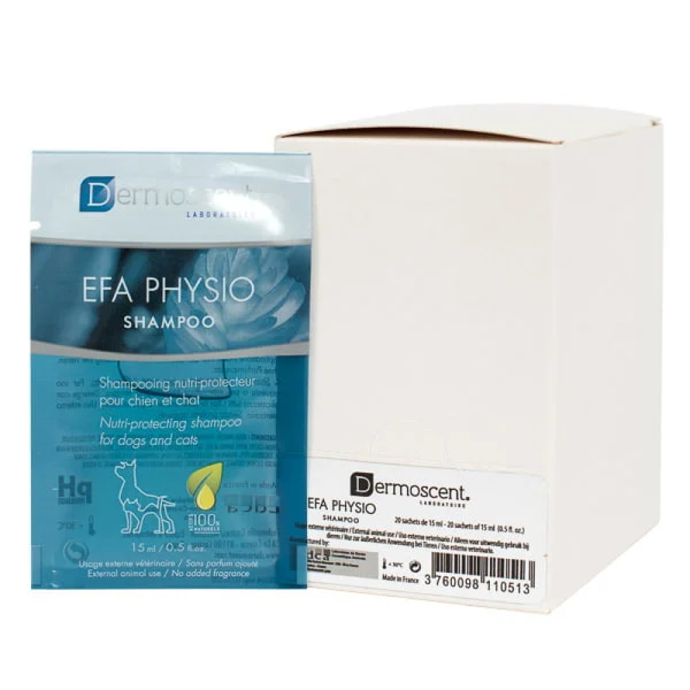 Шампунь Dermoscent Physio Shampoo 20 шт / 15 мл (догляд за шкірою та вовною)