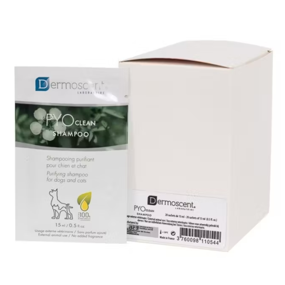 Шампунь для контролю шкірних інфекцій Dermoscent PYOclean 7 Shampoo 20 шт/15 мл (очищення, догляд, відновлення)