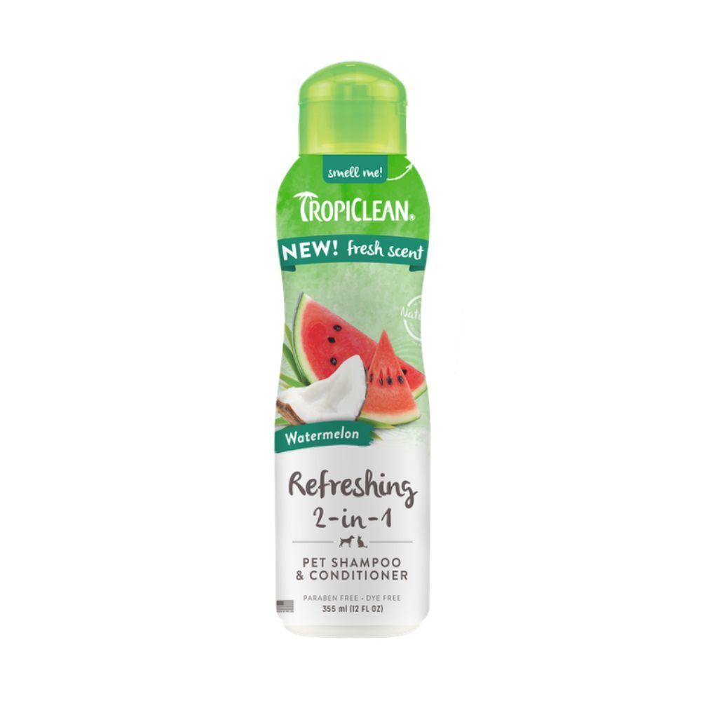 Шампунь-кондиционер для кошек TropiClean Refreshing 2 in 1 355 мл - арбуз Шампунь-кондиционер для кошек TropiClean Refreshing 2 in 1 355 мл - арбуз
