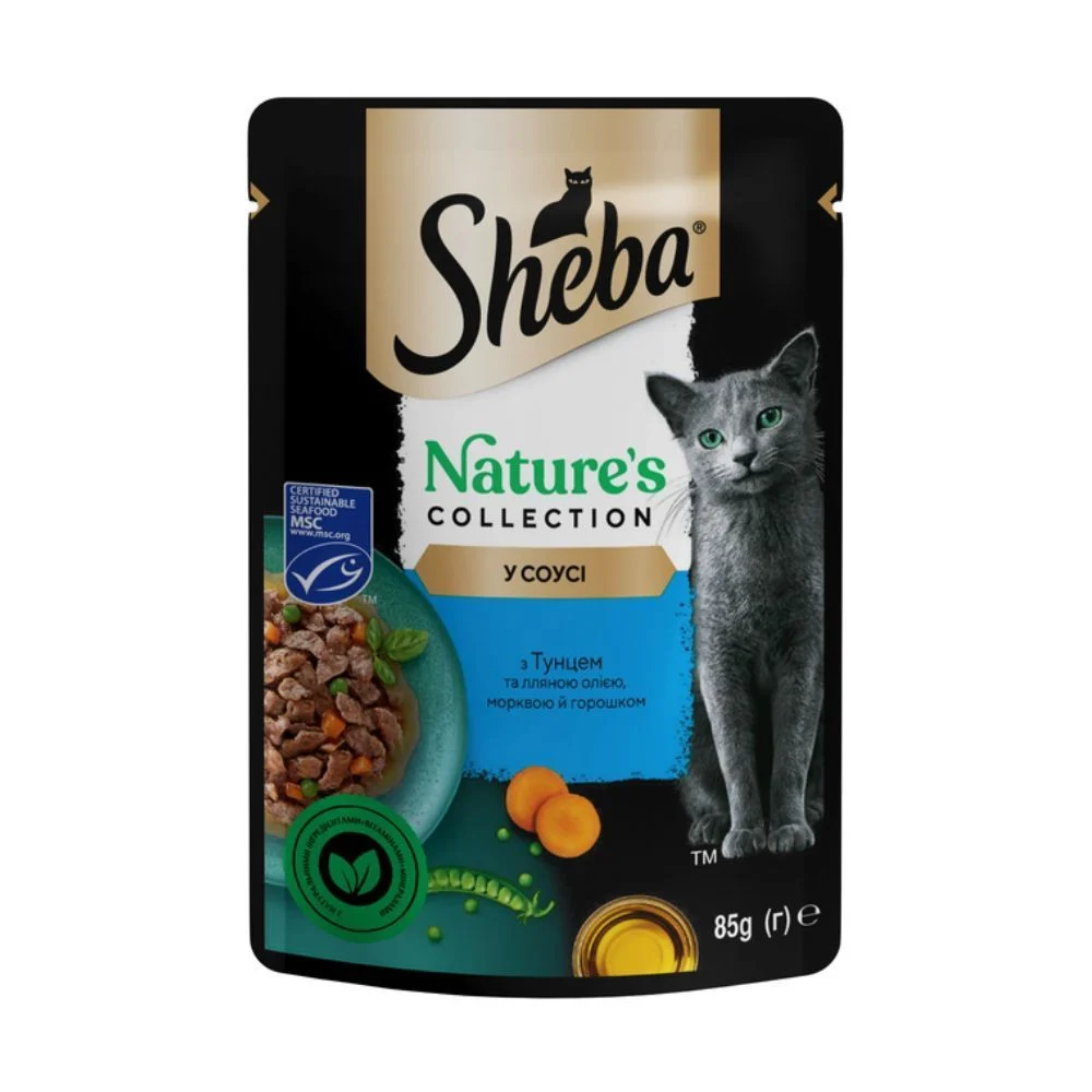 Набір вологого корму для котів Sheba Nature's Collection 3+1 шт х 85 г - рибне асорті Набір вологого корму для котів Sheba Nature's Collection 3+1 шт х 85 г - рибне асорті