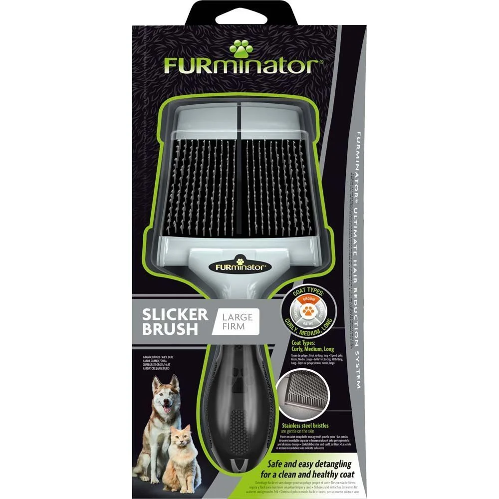 Щітка-пуходерка собак та котів FURminator жорстка 20,5 х 9,5 х 1,5 см L Щітка-пуходерка собак та котів FURminator жорстка 20,5 х 9,5 х 1,5 см L