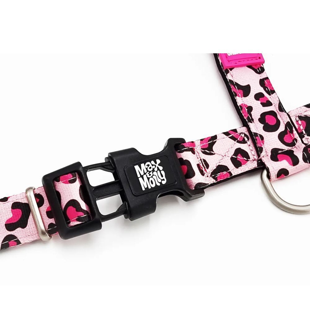 Max and Molly H-Harness Рожевий леопард шлея для собак 33,5-41 см- різнокольоровий Max and Molly H-Harness Рожевий леопард шлея для собак 33,5-41 см- різнокольоровий