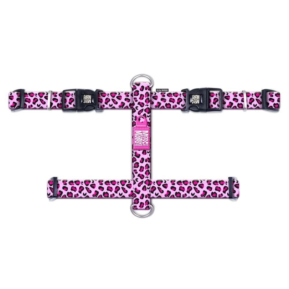 Max and Molly H-Harness Рожевий леопард шлея для собак 33,5-41 см- різнокольоровий Max and Molly H-Harness Рожевий леопард шлея для собак 33,5-41 см- різнокольоровий