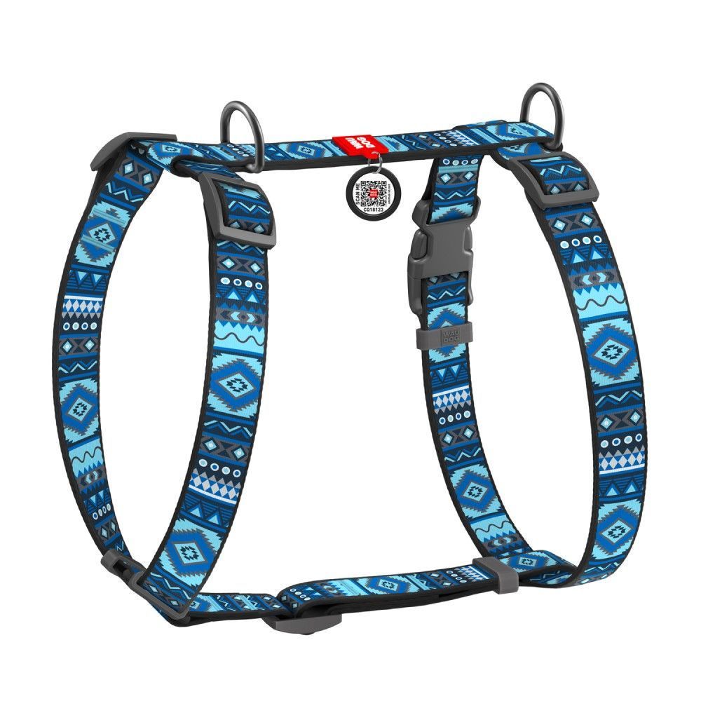 Шлея для собак COLLAR WOUDOG Н-подібна M - синя Шлея для собак COLLAR WOUDOG Н-подібна M - синя