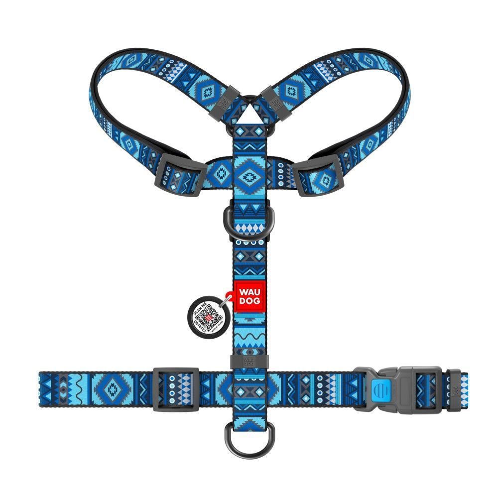 Шлея для собак COLLAR WOUDOG Н-подібна M - синя Шлея для собак COLLAR WOUDOG Н-подібна M - синя