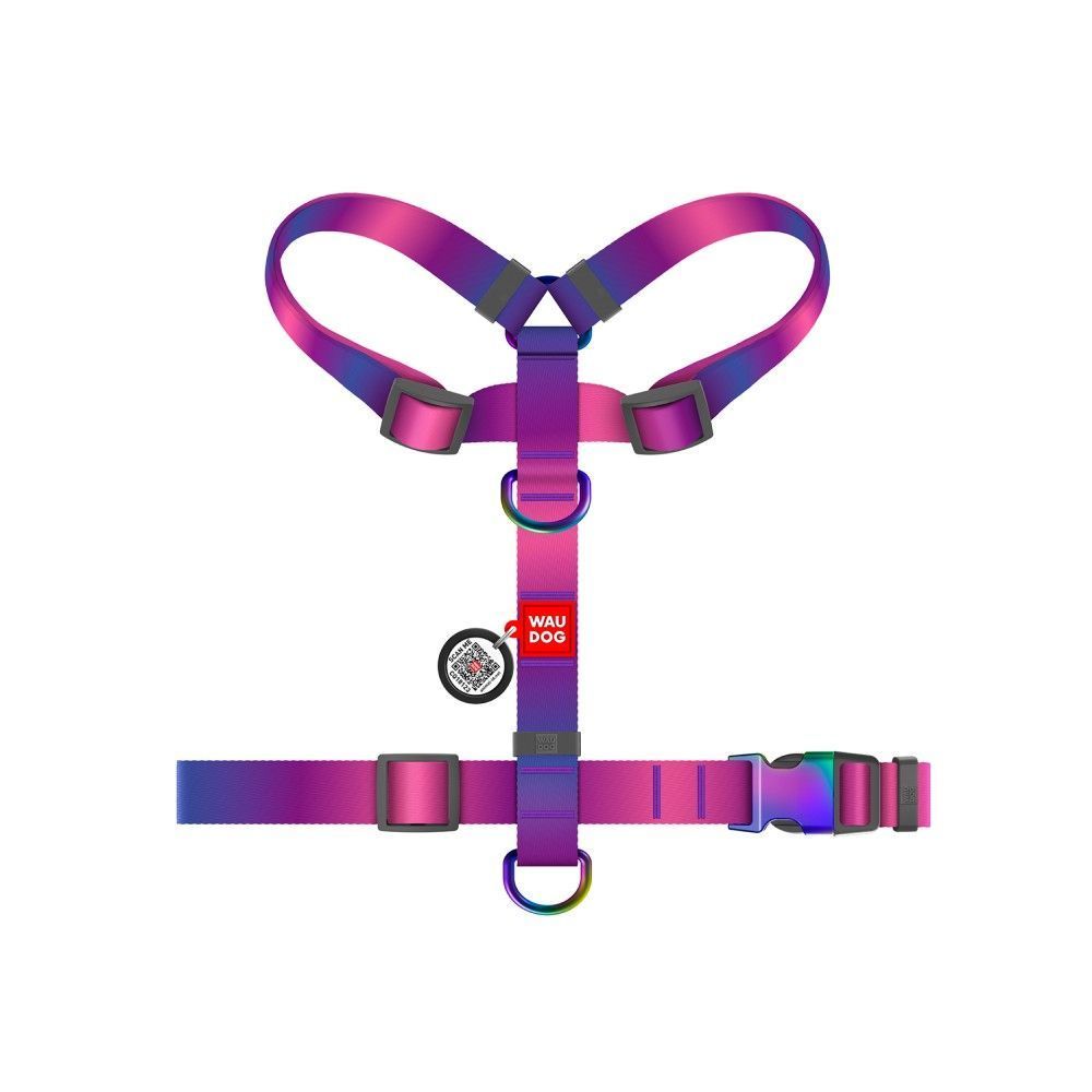 Waudog Nylon Mono шлейка для собак L - фиолетовая Waudog Nylon Mono шлейка для собак L - фиолетовая