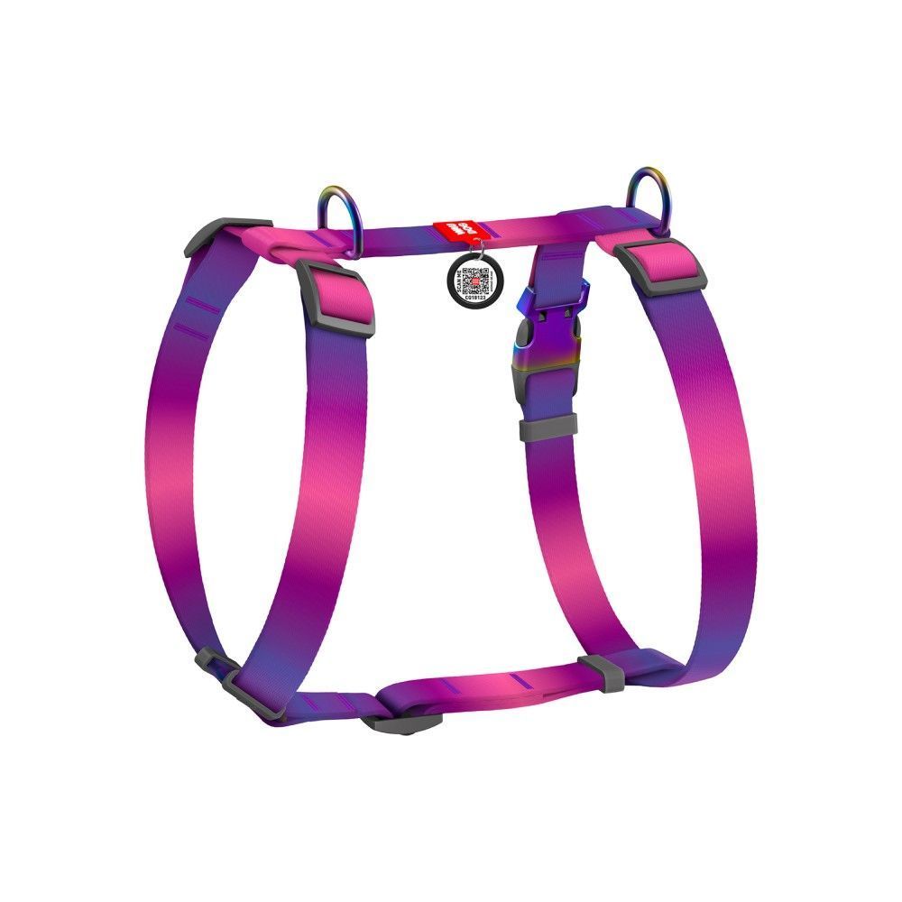 Waudog Nylon Mono шлейка для собак L - фиолетовая Waudog Nylon Mono шлейка для собак L - фиолетовая