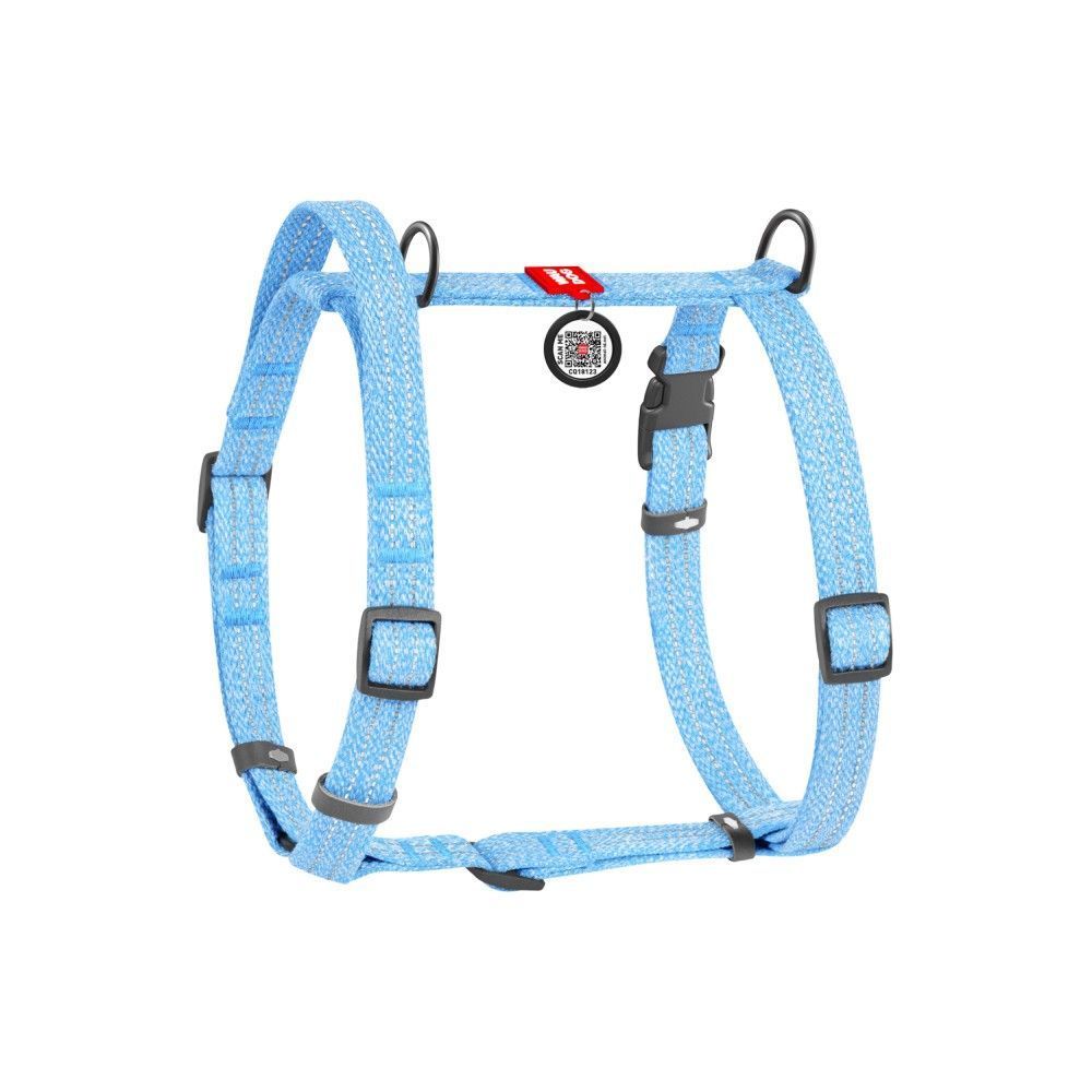 Шлея для собак Collar Re-cotton світловідбивна S - голубий Шлея для собак Collar Re-cotton світловідбивна S - голубий