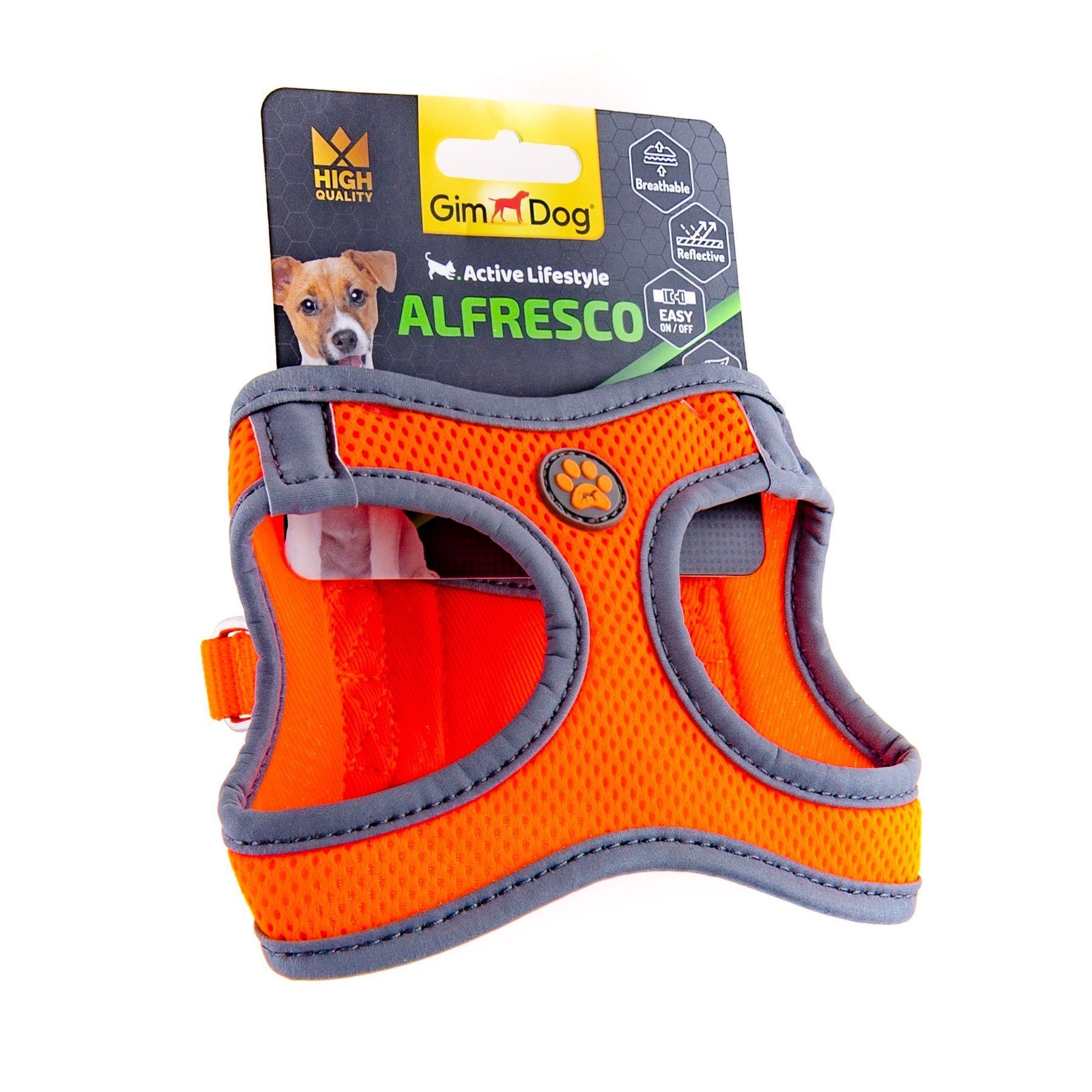 GimDog Alfresco шлея для собак XS - помаранчевий