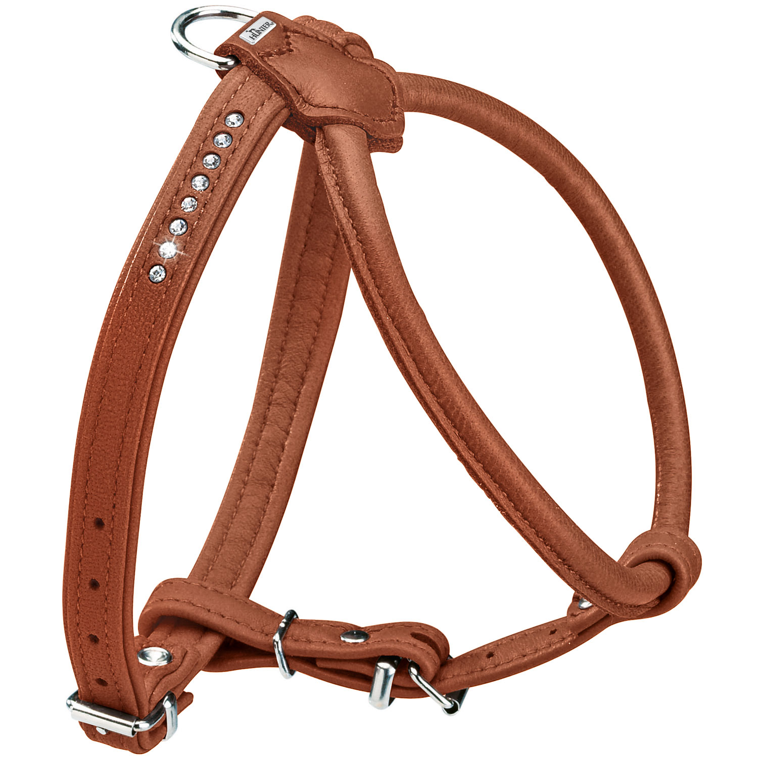 Шлея Hunter шкіряна «Harness Round & Soft Luxus Elk Petit» 32-38 см / 6-14 мм (коричневий) Шлея Hunter шкіряна «Harness Round & Soft Luxus Elk Petit» 32-38 см / 6-14 мм (коричневий)