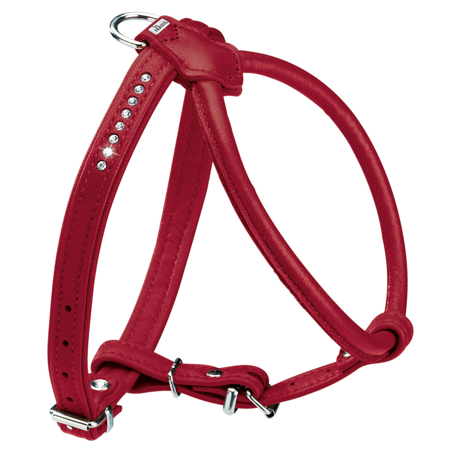 Шлея Hunter шкіряна «Harness Round & Soft Luxus Elk Petit» 32-38 см / 6-14 мм (червоний) Шлея Hunter шкіряна «Harness Round & Soft Luxus Elk Petit» 32-38 см / 6-14 мм (червоний)