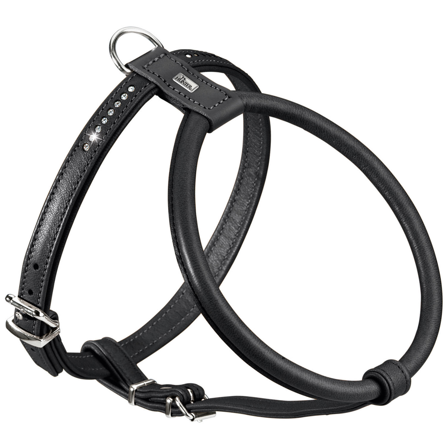 Шлея Hunter шкіряна «Harness Round & Soft Luxus Elk Petit» 45-51 см / 8-18 мм (чорний) Шлея Hunter шкіряна «Harness Round & Soft Luxus Elk Petit» 45-51 см / 8-18 мм (чорний)