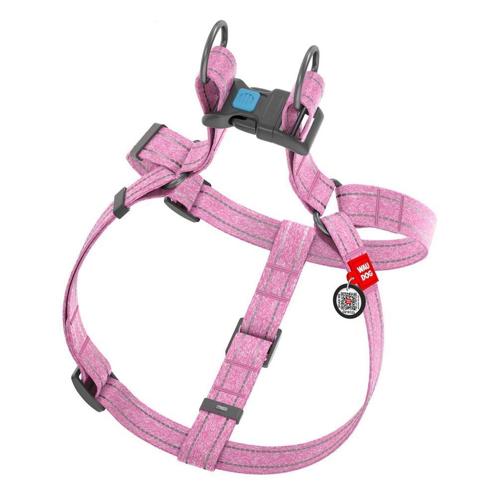 Светоотражающая шлейка-петля Collar WAUDOG Re-cotton с QR-паспортом S, 40-55 см / 15 мм (розовая) Светоотражающая шлейка-петля Collar WAUDOG Re-cotton с QR-паспортом S, 40-55 см / 15 мм (розовая)