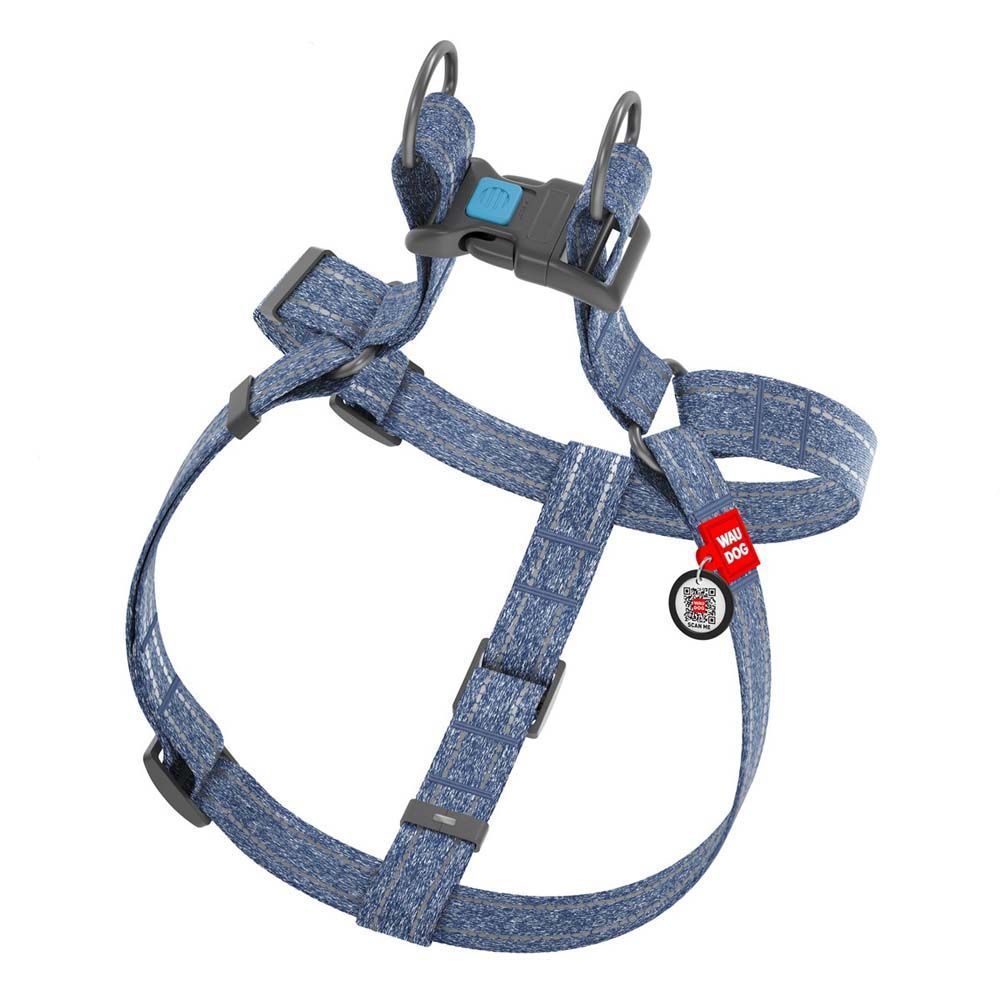 Шлея-петля светоотражающая Collar WAUDOG Re-cotton с QR-паспортом S, 40-55 см / 15 мм (синяя) Шлея-петля светоотражающая Collar WAUDOG Re-cotton с QR-паспортом S, 40-55 см / 15 мм (синяя)