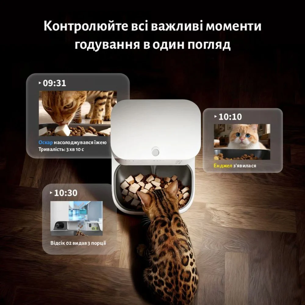 Смарт-кормушка для кошек Petkit YumShare Dual-hopper 2 5 л - белый